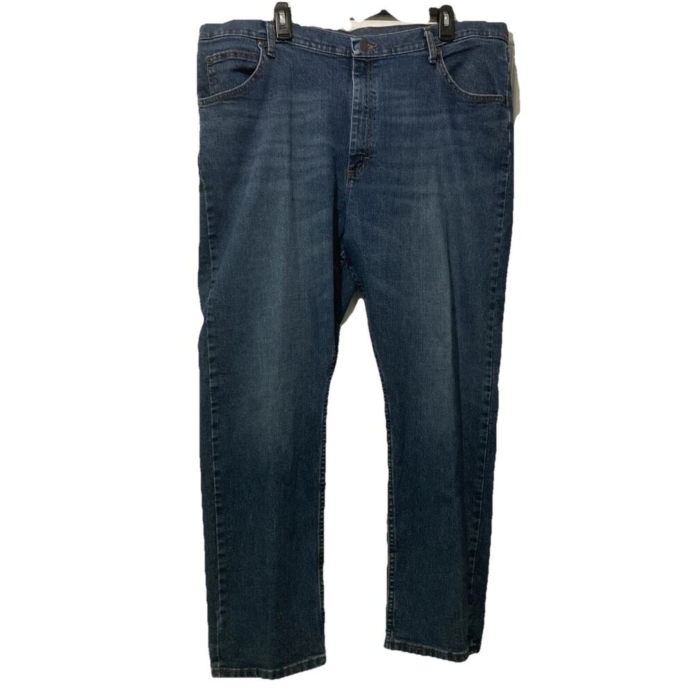 Wrangler Jeans Mens 40x30 (42x30) Blue Denim Mid Rise Jeans Medium Wash